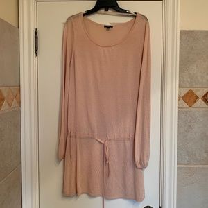 Jacob CASHMERE Blend Low Waist Sweater Dress Size L Blush